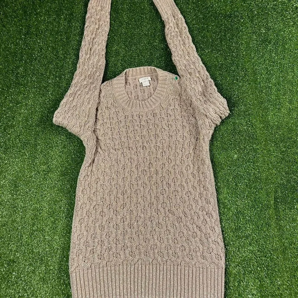 Jcrew Women's Tan and Cream Dress